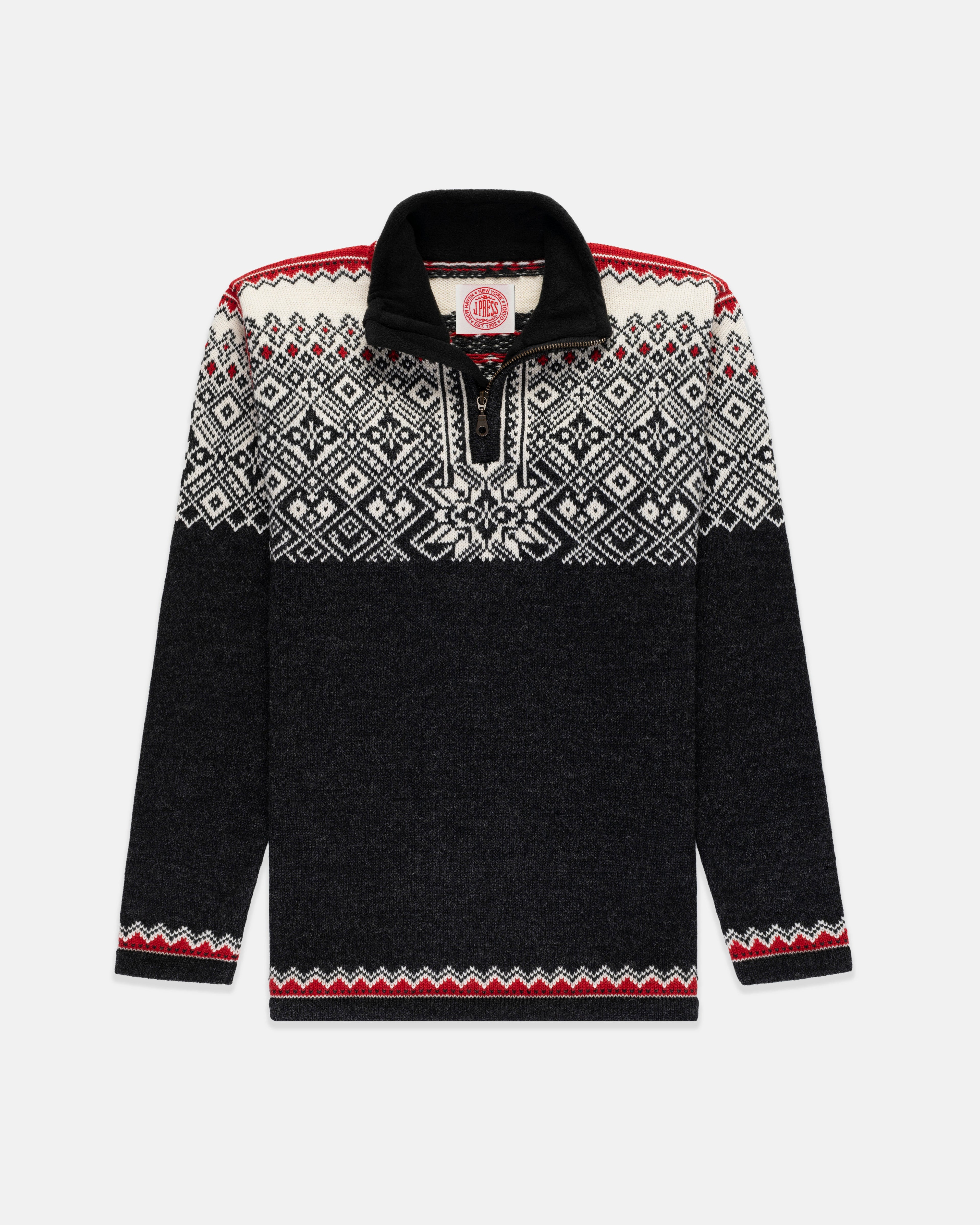 Made-in-Norway Quarter-zip Alpine Sweater - Classic Fit
