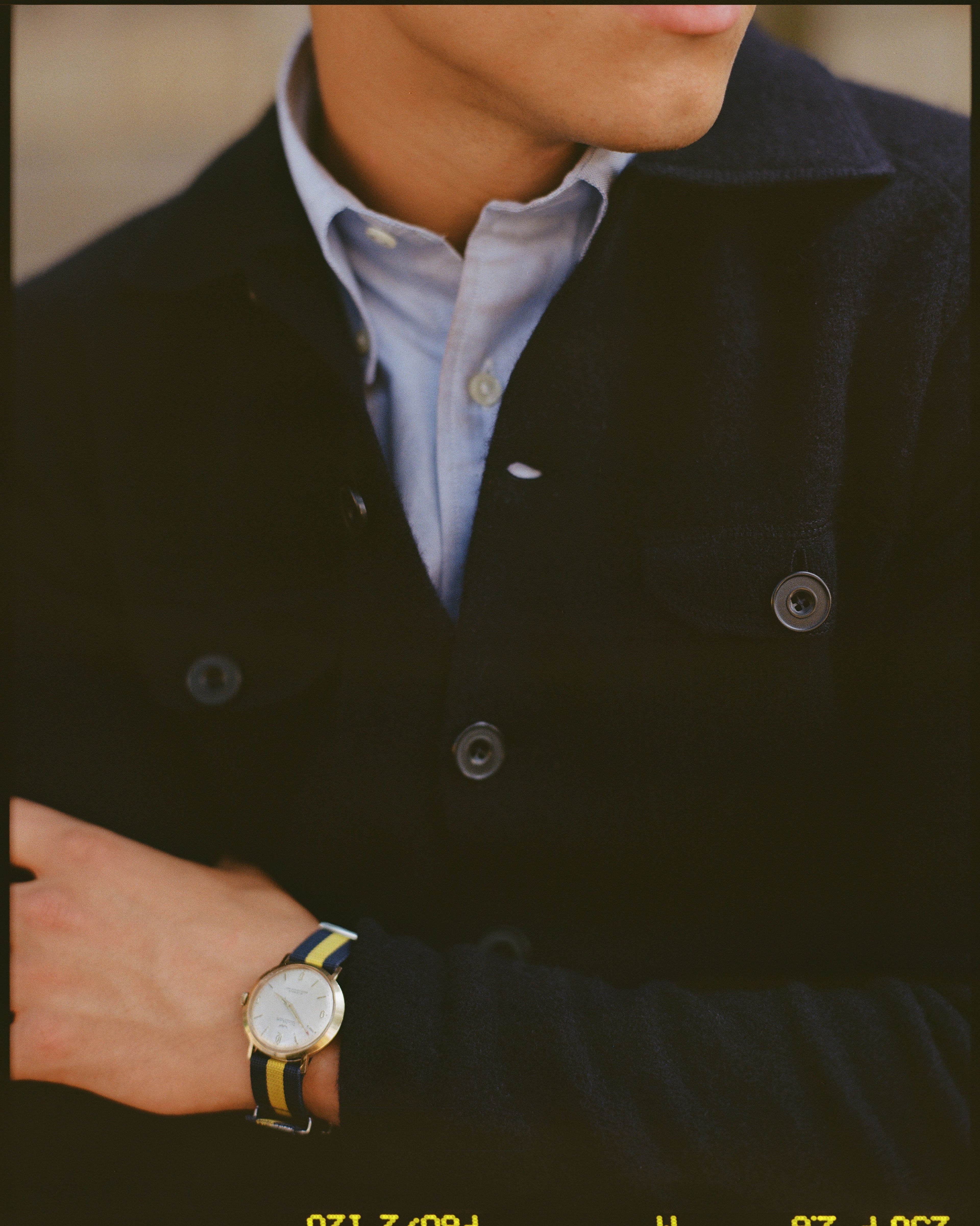 Navy Boiled Wool Knitted Shirt